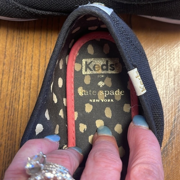 Keds for Kate Spade black and white Keds with silver grommets. Size 6.5 - Picture 8 of 12